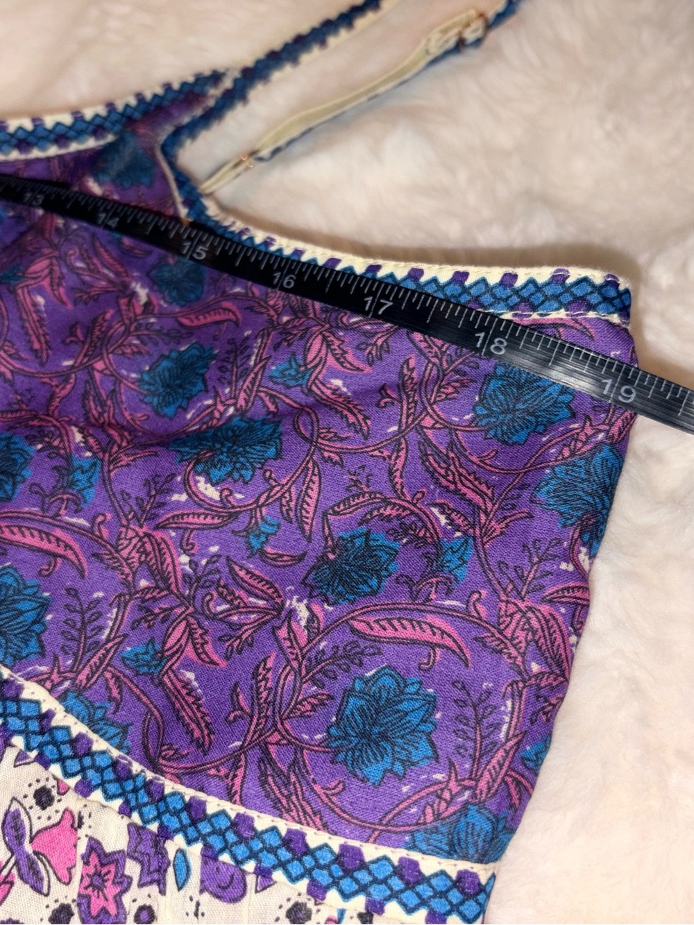 Natural Life Bohemian Floral Maxi Dress in Purple and Cream - Picture 7 of 8